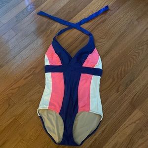 Womens one piece halter bathing suit